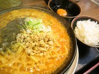 「満州トロトロ坦々汁あり油そば」@濃厚豚骨ラーメン 竹三郎の写真