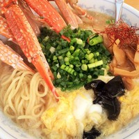 「渡蟹単麺Ｂ八正醤油仕上げ1100円チャンジャ飯300円」@MENYA 食い味の道有楽の写真