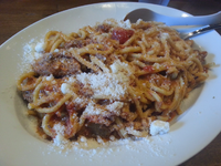「【アキラ式パスタ】ホロホロチャーシューのラグー￥900」@ラーメンアキラの写真