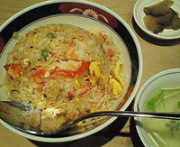 「蟹肉炒飯（カニヤキメシ）　１４００円」@日本橋よし町の写真