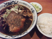 「中華そば+富山県産こしひかり」@富山ブラックラーメン だらんま 神田本店の写真