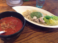 「海老トマトつけ麺」@あかなす家 道玄坂の写真