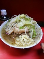 「小ダブル野菜ニンニク(800円)」@ラーメン二郎 三田本店の写真