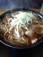 「鴨南ばんそば（温）450円」@そば政の写真