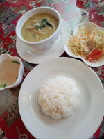 「グリーンカレーランチセット750円」@プーケットの写真