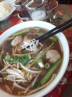 「クッティアオ・ヌア（牛肉ラーメン）750円」@プーケットの写真