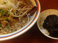 「限定こってり肉炒め中華そば＋岩海苔ライス【920円】」@ラーメン暁（＾＾）の写真