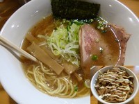 「醤油ラーメン（700円）+生姜焼き丼（350円）」@麺処 門つるの写真