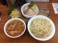 「つけ麺豚増大盛(釜揚げ)＋味ネギ」@ラーメンの店 どでん 北浦和店の写真