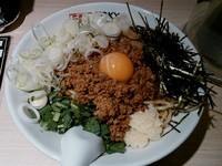 「【限定】まぜそば(小ライス付き) ￥800」@TOKYO UNDER GROUND RAMEN 頑者の写真