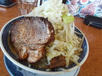 「塩そば（中盛・ヤサイ）」@雷神 角ふじの写真