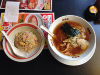 「中華そば304円+半チャーハン294円=598円」@幸楽苑 六本木店の写真