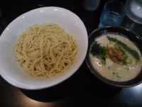 「石垣の塩つけそば+味玉」@自家製麺 織恩の写真