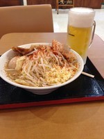 「ラーメン並 豚増し味玉ニンニク」@ジャンクガレッジ イオンレイクタウンmori店の写真