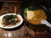 「味噌チャーシュー麺+バター&コーン+チャーシュー丼」@横浜家系ラーメン 石川家 大宮店の写真