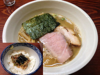 「サバとカマス煮干の拉麺 750円 ＋ ごまさば丼 350円」@良温(Ra-on)の写真
