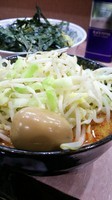 「もりそば中盛り＋野菜＋味玉＋海苔＋坦々に変更（麺固め）」@所沢大勝軒の写真