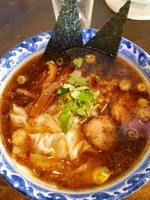 「香油雲呑中華そば780円昆布〆玉子70円」@つばめの写真