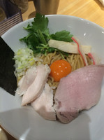 「濃厚卵のまぜSOBA」@Ginza Noodles むぎとオリーブの写真