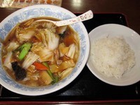 「五目そば＋小ライス　600円」@晴晴居酒屋の写真