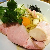 「濃厚卵のまぜSOBA　800円」@Ginza Noodles むぎとオリーブの写真