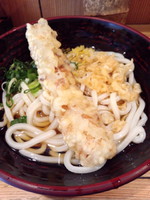 「ぶっかけ310円＋ちくわ天（サービス）」@ゆず屋製麺所の写真