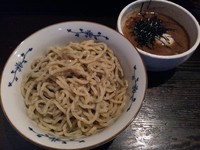 「味玉つけ麺 (大盛り:携帯クーポンで無料)」@麺家 かもん 連雀町店の写真