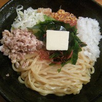 「【限定】あさりの潮バターまぜそば  ７５０円」@はりけんラーメンの写真