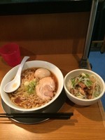 「味玉ラーメン＆チャーシュー飯」@麺や 河野の写真