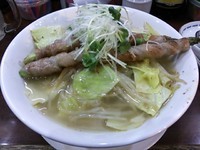 「アスパラ肉巻タンメン780円＋ゆでギョーザ100円」@下町食堂 春屋の写真