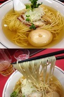 「塩煮干しそば 600円 味玉 100円  ビール」@柴崎亭の写真