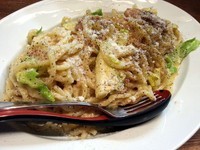 「レモンカルボナーラ（ジャンボ）￥900＋ビール￥500」@ラーメンアキラの写真