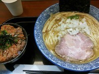「[期間限定]鯵のニボやん（塩）＋サク丼　750＋150円」@麺屋 一燈 ラゾーナ川崎店の写真