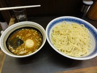 「つけ麺　800円　　味付けタマゴ　50円」@中華そば べんてんの写真