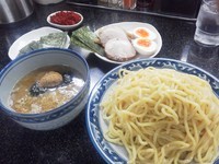 「特製つけめん 大盛り　（海苔＋エビ辛味）」@縁者の写真