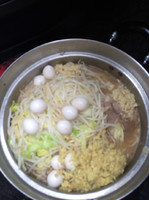 「鍋二郎（一人前600円×3＋うずらの玉子100円×2＋しょうが5」@ラーメン二郎 八王子野猿街道店2の写真