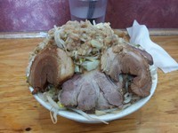 「豚ラーメン麺増し($15)、ニンニク少し」@Yume Wo Katareの写真