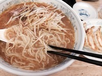 「味噌ネギラーメン ＋ 餃子 セット」@ぎょうざの満洲 坂戸駅店の写真