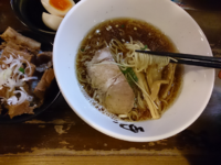 「淡麗煮干ラーメン（＋チャーシュー丼）」@ラーメン専門店ゆうひ屋の写真