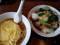 「ラーメンセット(天津ラーメン+中華飯)750円」@台湾料理 長楽 高崎店の写真