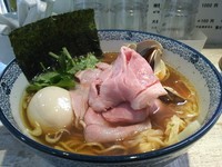 「特製蛤そば+【限定】初がつおの握り」@中華そば 四つ葉の写真