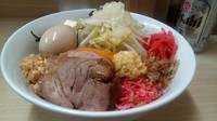 「まぜそば　麺少なめ、辛み、酸っぱめ、にんにく750円」@ラーメンいつきの写真