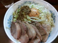 「まぜそば＋豚増し　ヤサイアブラ　880＋200円」@らーめん陸の写真