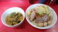 「大ラーメン（700円）＋つけ麺（50円）＋味付うずら」@ラーメン二郎 大宮店の写真