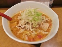 「豚しゃぶのせトマトラーメン\1000」@麺屋 紅の写真