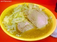 「小ラーメン麺少なめ 「ニンニクアブラ」(700円)」@ラーメン二郎 茨城守谷店の写真
