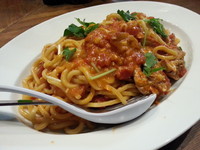 「【限定】ワタリガニのトマトクリーム（ジャンボ）￥950」@ラーメンアキラの写真