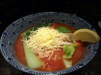 「トマト麺\780（サービス）＋チーズ\100＋ごはん\100」@東京煮干屋本舗の写真