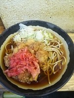 「げそ紅ショウガ天そば(300円)」@六文そば 日暮里第2店の写真
