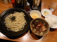 「つけ麺（＋白飯＋生卵）」@富山ブラックラーメン だらんま 神田本店の写真